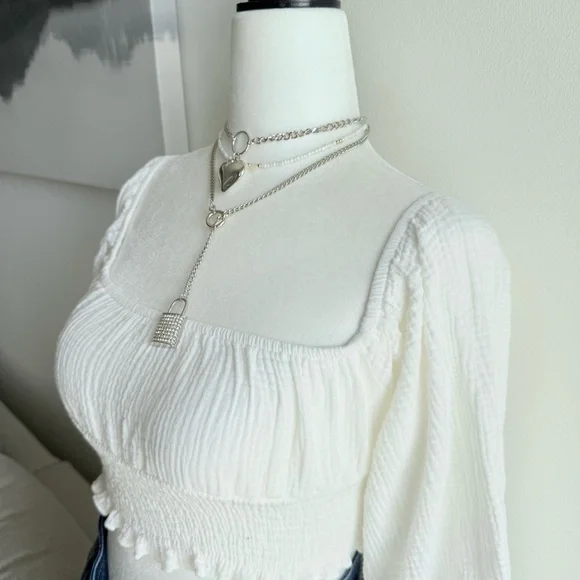 Y2K locket pendant necklace mcbling bedazzled necklace - Picture 3 of 5